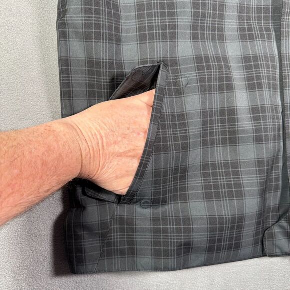 Nike Tiger Woods Storm Fit Jacket Mens M Gray Plaid Full Zip Wind Rain Golf NEW - Picture 4 of 14